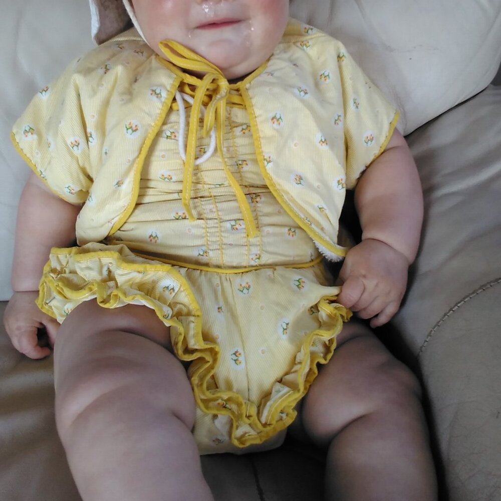 Vintage Baby Bathing Suit W/Matching Jacket